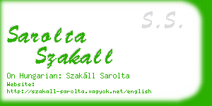 sarolta szakall business card